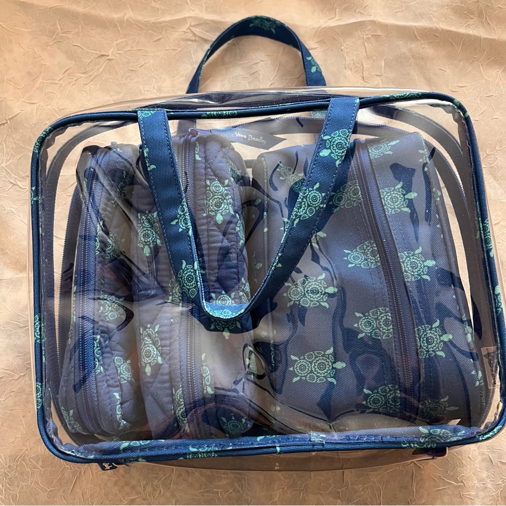 Vera Bradley Turtle Toiletry Set - 4 pieces